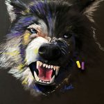 Le cri du Loup- Pastels secs
